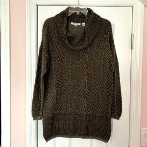 eight eight eight COWL NECK SWEATER in Olive Green Size XL